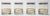 Rich looking set of four (4) vintage Mid Century Modern style lowball glasses. Small gold bands to top of glass with...