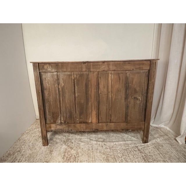 Antique French Provincial Bleached Oak Buffet For Sale - Image 4 of 13