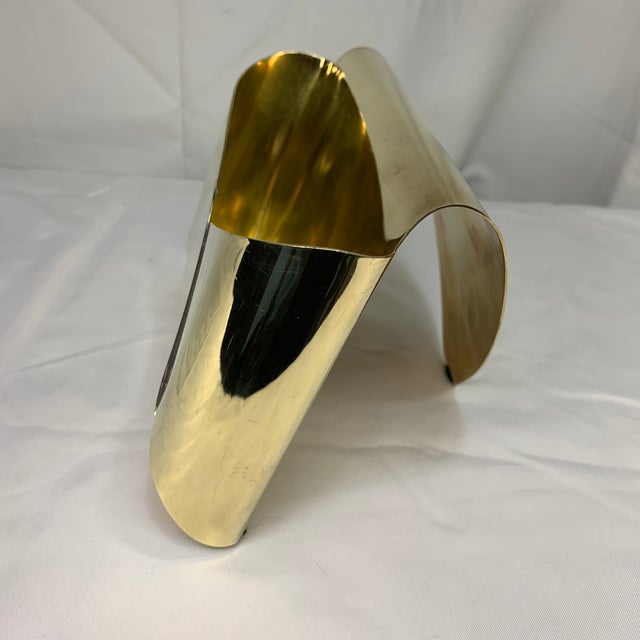 Mid-Century Modern 1960s Mid Century Pop Art Vintage Italian Style Brass Letter Envelope Box For Sale - Image 3 of 9