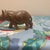 Mid-Century Modern Hand-Carved Wood Rhinoceros Sculpture For Sale - Image 4 of 8