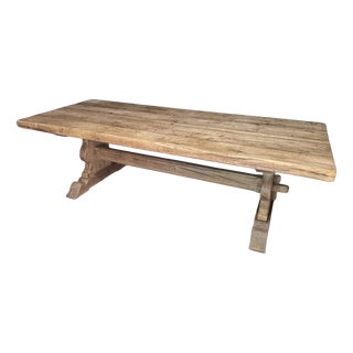 Antique Large Oak Farmhouse Dining Table, 1890 For Sale
