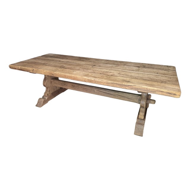 Antique Large Oak Farmhouse Dining Table, 1890 For Sale
