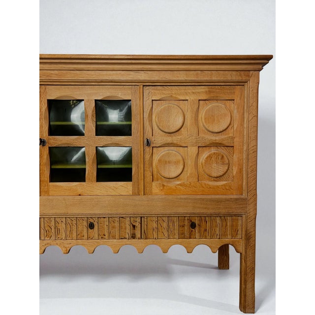 Wood Large Danish Sideboard in Oak by Henning Kjærnulf, 1960s For Sale - Image 7 of 12