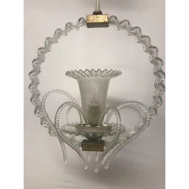 Antique Murano Pendant Light by Barovier & Toso For Sale - Image 9 of 10