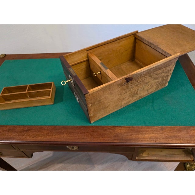 19th Century 19th Century French Empire Gilt Bronze Mounted Writing Desk For Sale - Image 5 of 18
