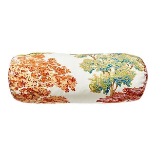 The House of Scalamandré Central Park Bolster Pillow, Autumn For Sale