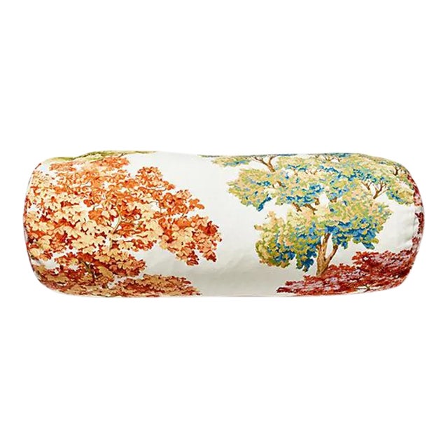 The House of Scalamandré Central Park Bolster Pillow, Autumn For Sale