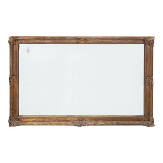 Italian Rococo Style Carved Wood Framed Mirror For Sale