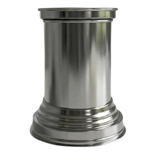 Rl 07 Round Side Table in Mirror-Polished Aluminum by Caspal For Sale