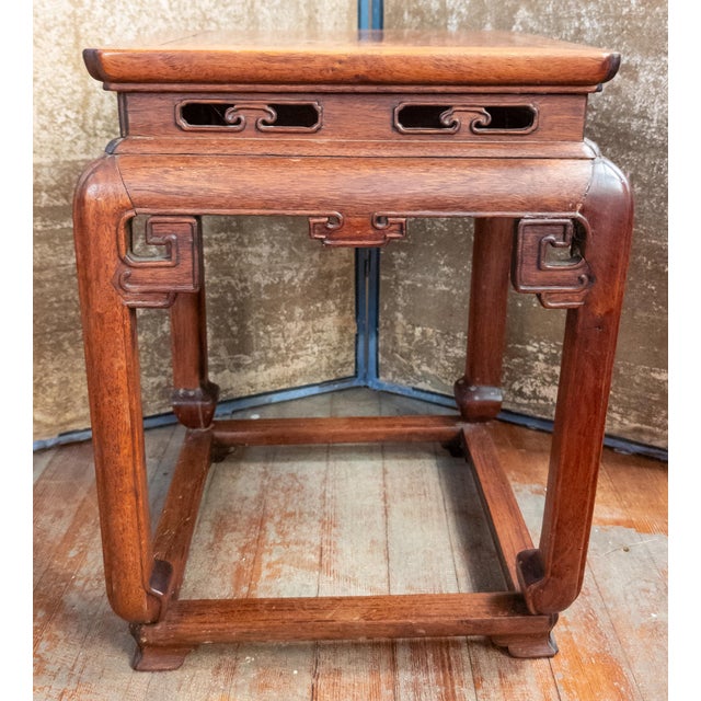 20th Century Rosewood Chinese Fand Deng Side Table or Stool For Sale In New York - Image 6 of 16
