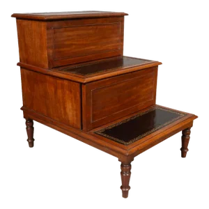 Regency Mahogany Library Steps