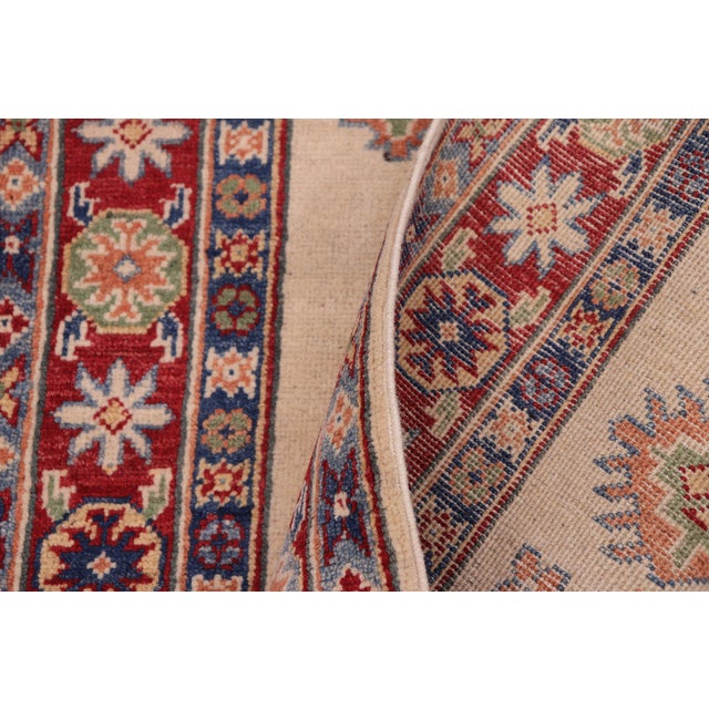 Textile Bohemian Kazak Wade Gray/Beige Wool Runner Rug- 2'10''x8'0'' For Sale - Image 7 of 10
