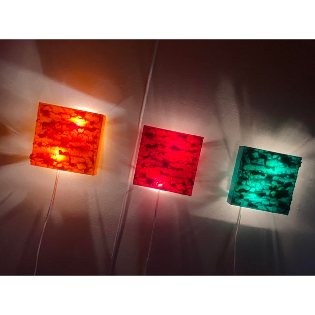 Space Age Fiberglass Wall Lamps by Uwe Mersch, 1970s, Set of 3 For Sale - Image 12 of 18