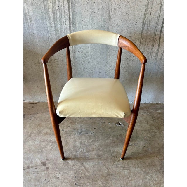 Lawrence Peabody Vintage Mid-Century Modern Walnut Armchair Attributed to Laurence Peabody For Sale - Image 4 of 10
