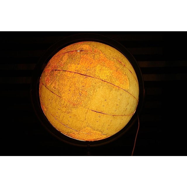 Replogle Globes Vintage 1940s World Globe on Duncan Phyffe Style Floor Stand For Sale - Image 4 of 17
