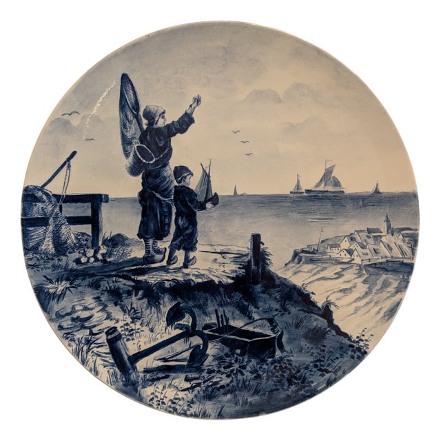 Large Art Nouveau Wall Plate from Villeroy & Boch Mettlach, 1890s For Sale