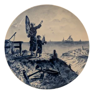 Large Art Nouveau Wall Plate from Villeroy & Boch Mettlach, 1890s