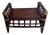 1980s Burt Bamboo Rattan Footstool Ottoman Brown For Sale