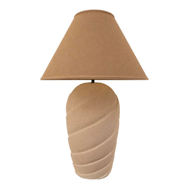 Large Sculptural Spiral Table Lamp For Sale
