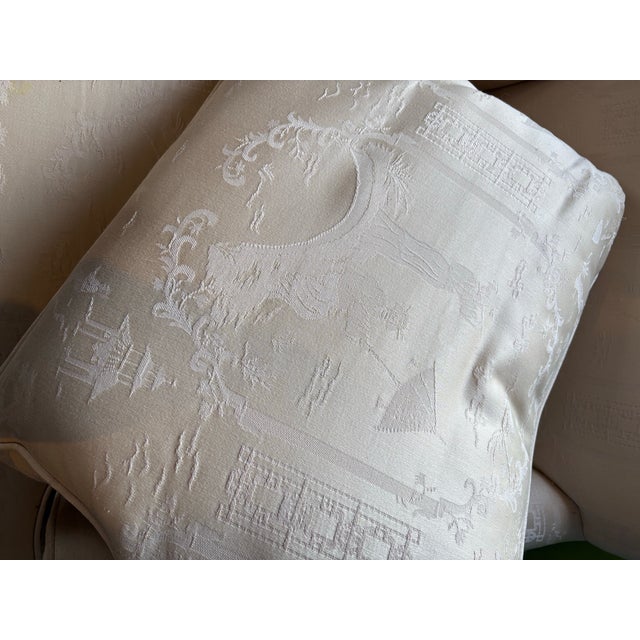 Traditional Vintage Chinoiserie Toile Club Chair For Sale - Image 3 of 12