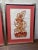 Mid-Century Modern Vintage Thai Temple Rubbings Red Etched Gold Metal Frames 23x17 - a Pair For Sale - Image 3 of 7
