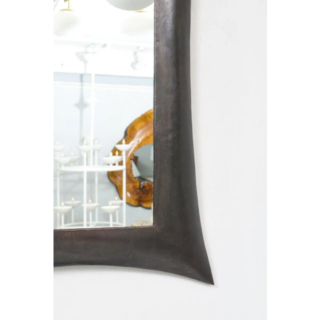 Contemporary Sculptural French Bronze Mirror