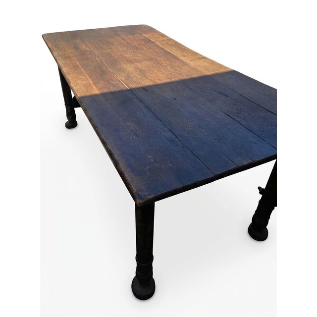 Wood French Farmhouse Dining Table With Onion Feet Mid-19th Century For Sale - Image 7 of 9