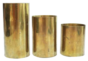 Danish Brass Candlesticks from Boyes Metalkunst, Denmark, 1960s, Set of 3