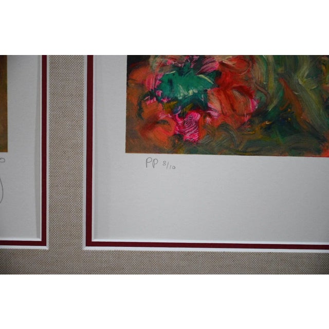 Wood 1990s José Royo "Todas Las Luces Del Día" Suite of Four, Printer's Proofs 8/10, Framed With Museum Glass For Sale - Image 7 of 10