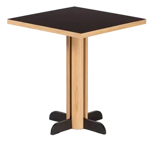 Toucan Square Table in Black and Natural Oak by Anthony Guerrée for Kann Design
