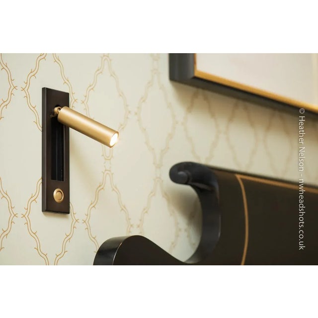 Black Bronze With English Brass Led Dock Reading Light For Sale In Philadelphia - Image 6 of 9