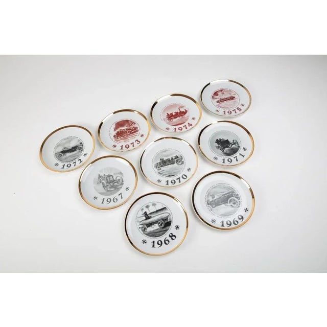 Commemorative dishes for the Turin International Automobile show. Texts and Front/Retro images in screen printing. Piero...