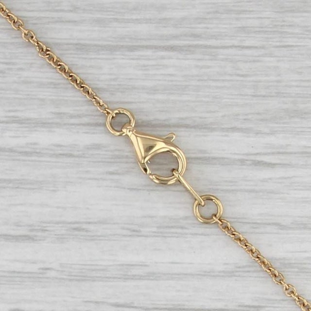 Mid 20th Century Mid 20th Century 0.18ctw Diamond Circles Necklace 18k Yellow Gold 17.25" Cable Chain For Sale - Image 5 of 6