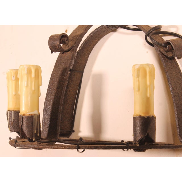 Medieval-Style Wrought Iron Wall Sconces, 1920s, Set of 2 For Sale - Image 6 of 11