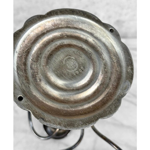 Silver Antique Victorian Silver Plate Rotating Candelabra Candlestick Holder For Sale - Image 8 of 8