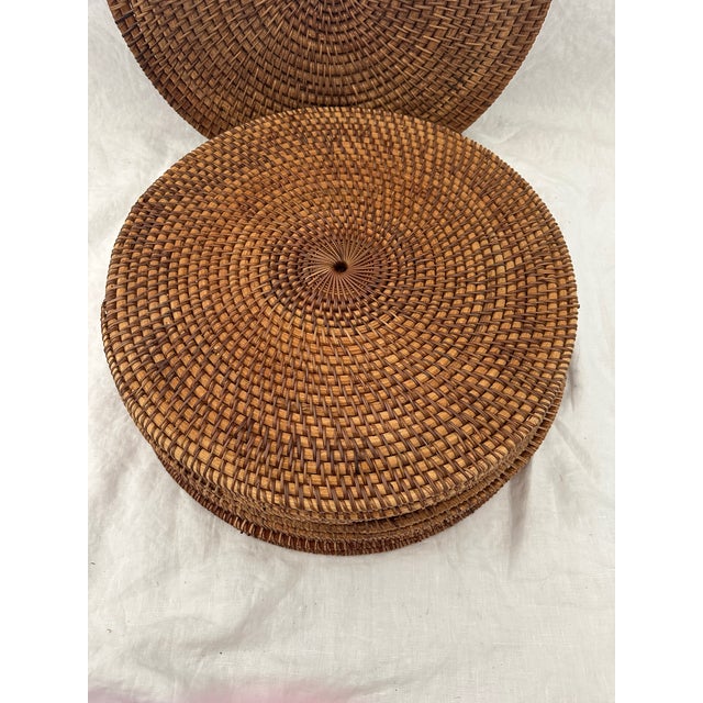 Set of 10 Woven Rattan Placemats Chairish