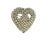 Exceptional Vintage Clear Rhinestone Heart Brooch Pin Costume Jewelry Silver Toned, featuring exquisite glass crystals...
