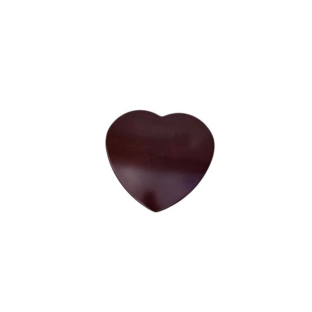 Wood 1990s Bombay Company Mahogany Flip Top Side Table Pedestal Stand Queen Ann Heart Shape For Sale - Image 7 of 14