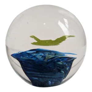 Late 20th Century Signed Handblown Art Glass Murano Paperweight