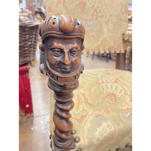 Late 19th Century 19th Century Louis XIII Barley Twist Open Arm Chairs For Sale - Image 5 of 10
