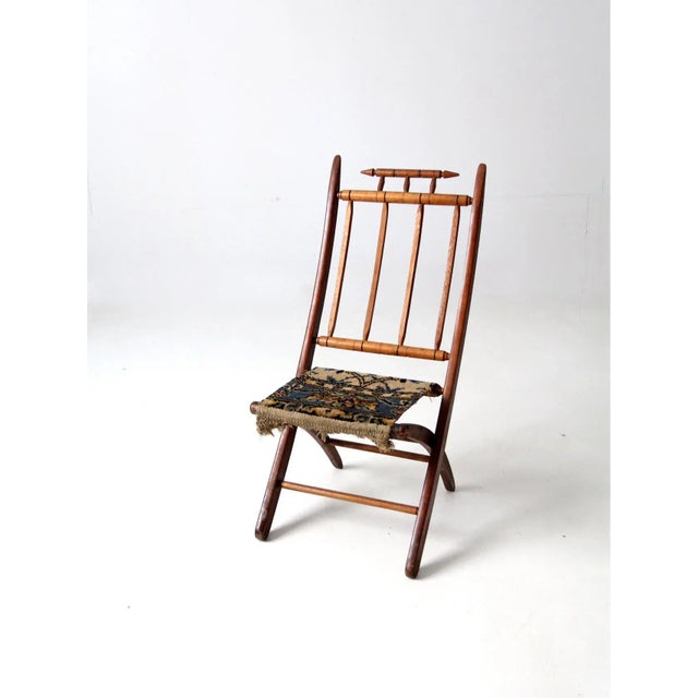 Antique Victorian Folding Camp Chair For Sale - Image 6 of 12