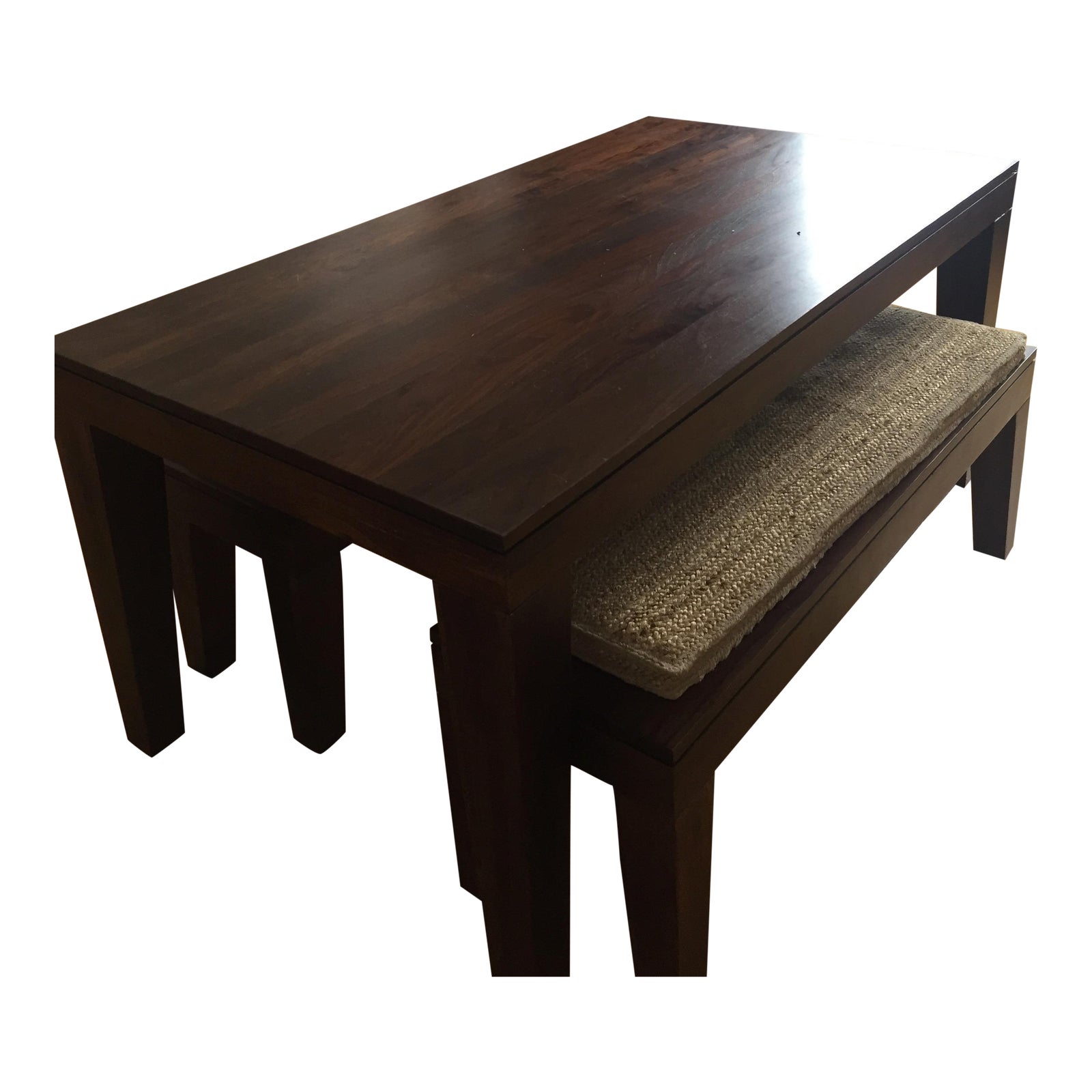 West Elm Carroll Farm Kitchen Table & Benches | Chairish