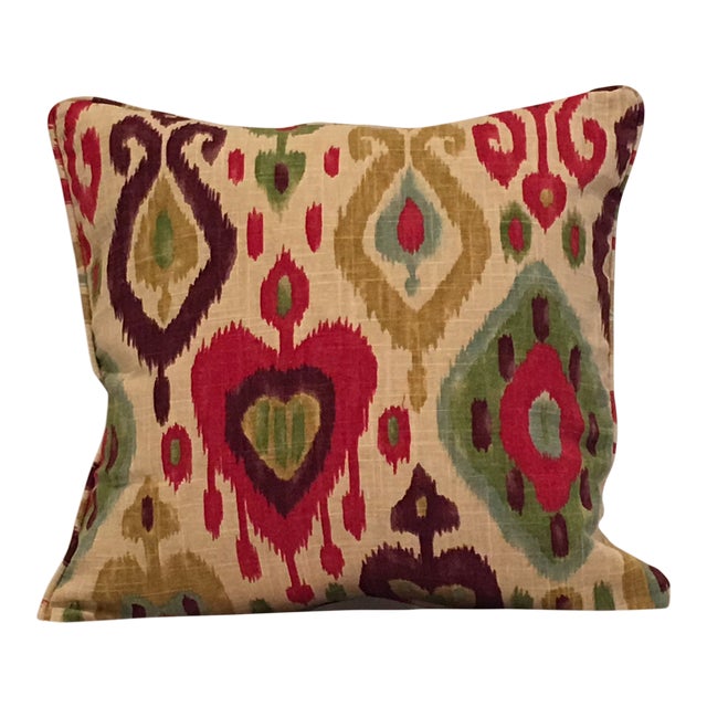 CustomMade Ikat Linen Decorative Pillow Chairish