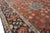 Persian 1890s Red Geometric Antique n.w. Persian Rug 6'3"x15'2" Handknotted Wool Carpet Runner For Sale - Image 3 of 8