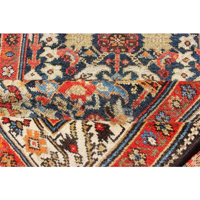 Antique Persian Malayer Runner With Colorful Allover Botanical Design For Sale - Image 11 of 13