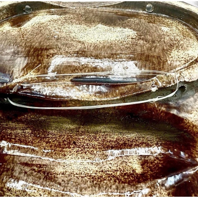 Ceramic Antique François Maurice French Palissy Majolica Snake Fish Platter Plaque 1880 For Sale - Image 7 of 12
