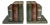 A Pair of Faux Figurative Stack of Books Wood Bookends For Sale