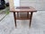High Quality Vintage Tiled Walnut Laminate Two-Tiered Coffee Table with Wood Legs and Brass Caps. Unmarked. In style of...