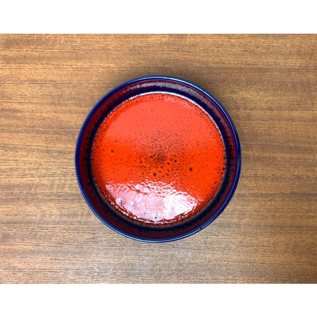 Mid-Century Modern Mid-Century German Pottery Fat Lava Bowl from Scheurich, 1960s For Sale - Image 3 of 17