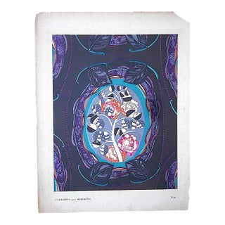 Vintage Hand Printed Pochoir Print by Benedictus-Paris-C.1924 For Sale